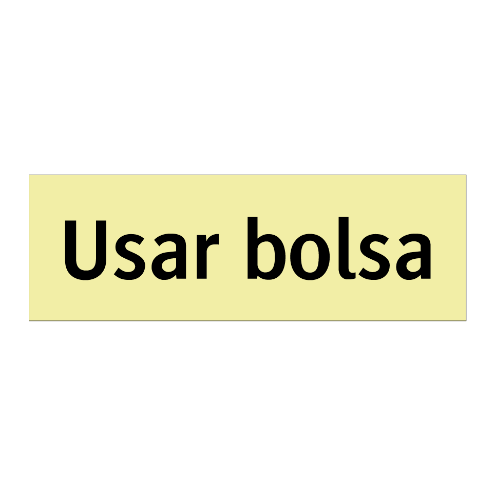 Usar bolsa
