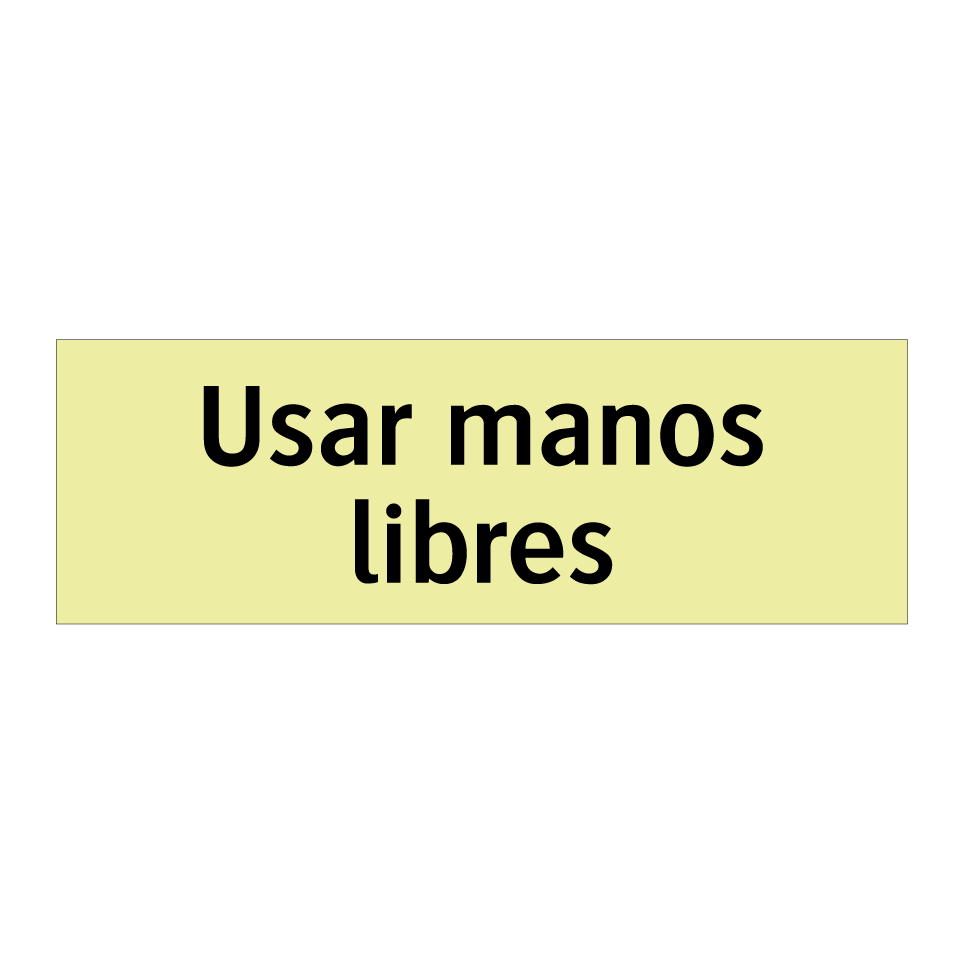 Usar manos libres