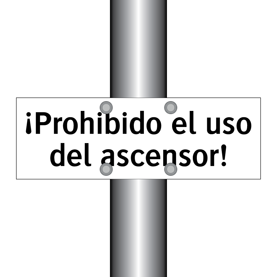¡Prohibido el uso del ascensor!