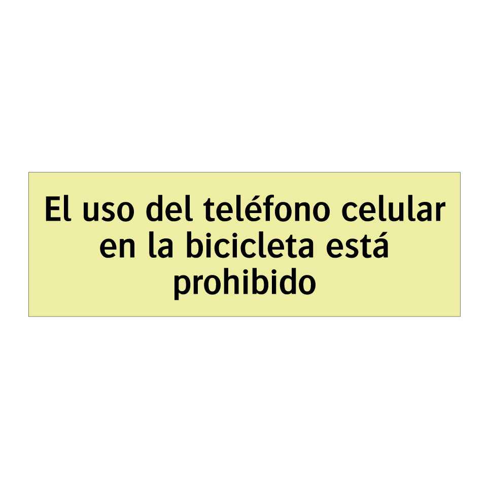 El uso del teléfono celular en la bicicleta está prohibido