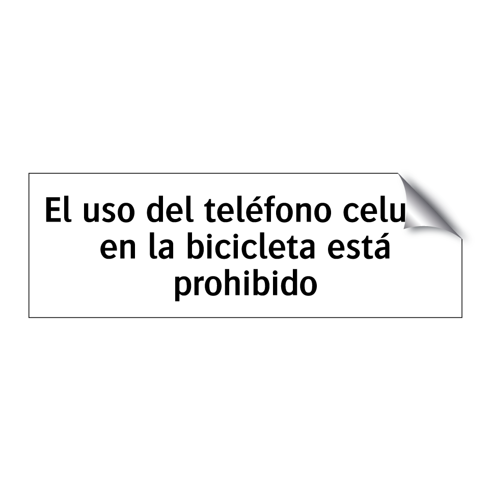 El uso del teléfono celular en la bicicleta está prohibido
