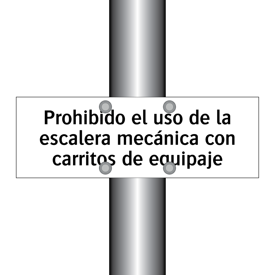 Prohibido el uso de la escalera mecánica con carritos de equipaje