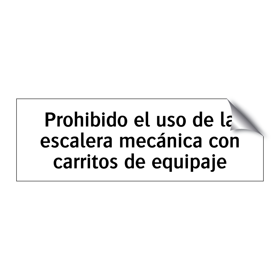 Prohibido el uso de la escalera mecánica con carritos de equipaje