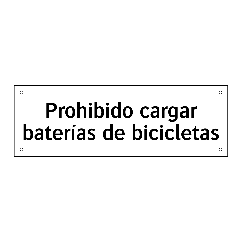 Prohibido cargar baterías de bicicletas