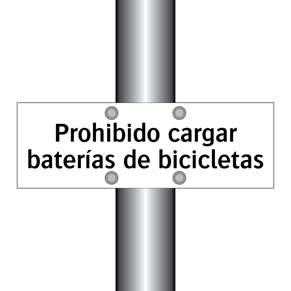 Prohibido cargar baterías de bicicletas