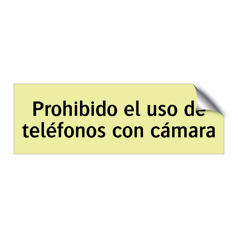 Prohibido el uso de teléfonos con cámara