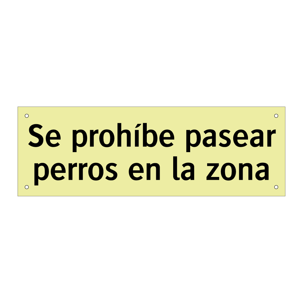 Se prohíbe pasear perros en la zona