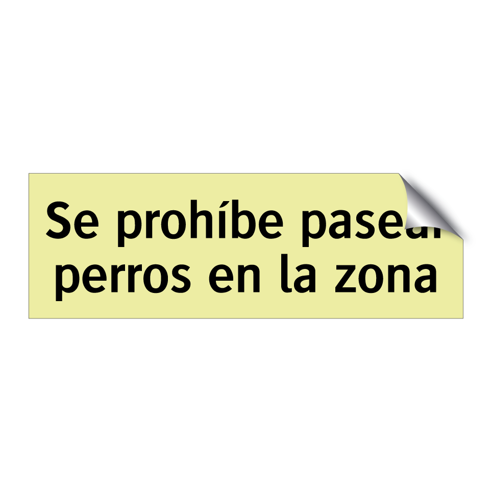 Se prohíbe pasear perros en la zona