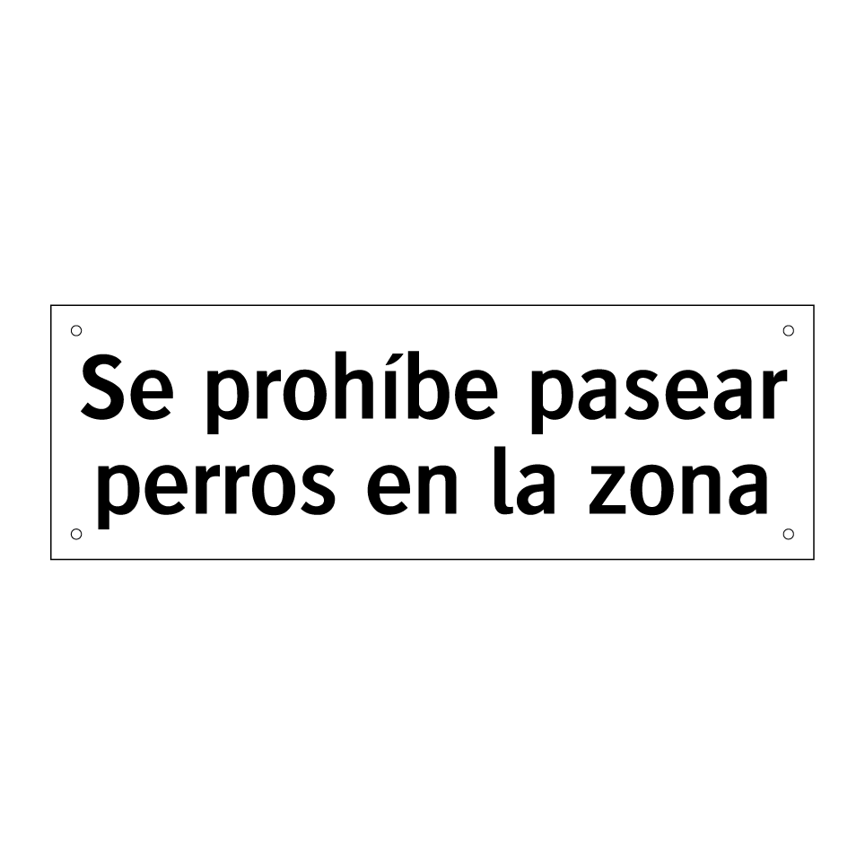 Se prohíbe pasear perros en la zona