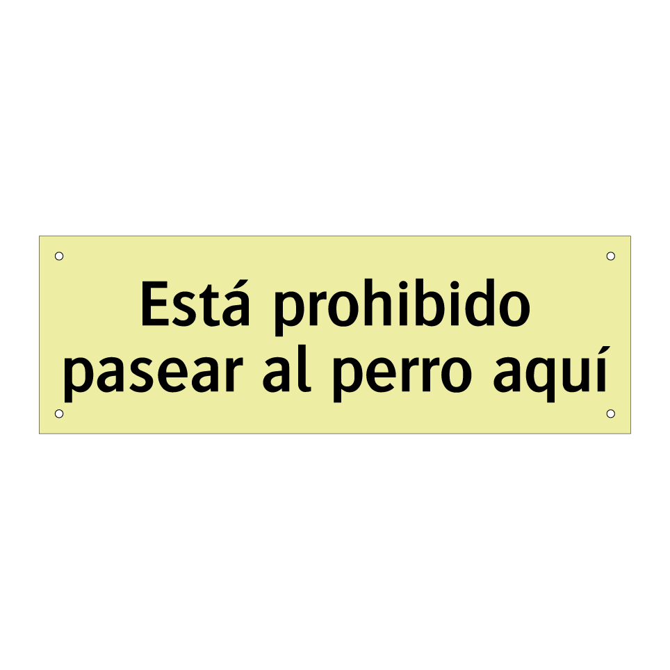 Está prohibido pasear al perro aquí