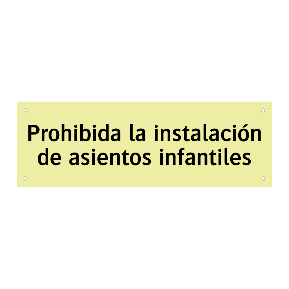 Prohibida la instalación de asientos infantiles