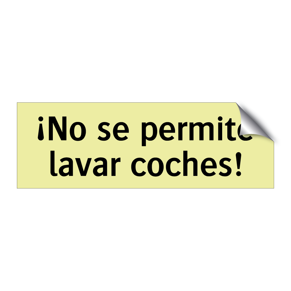¡No se permite lavar coches!