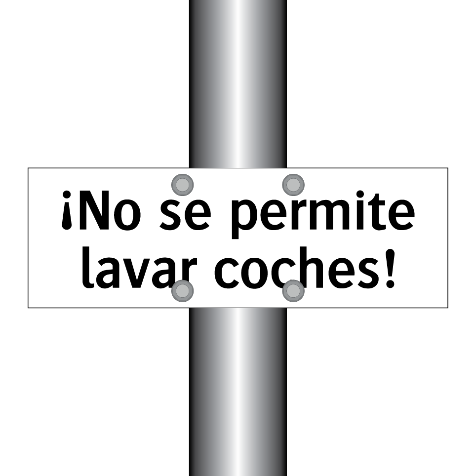 ¡No se permite lavar coches!