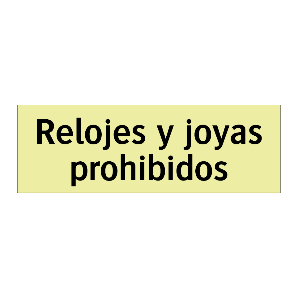 Relojes y joyas prohibidos