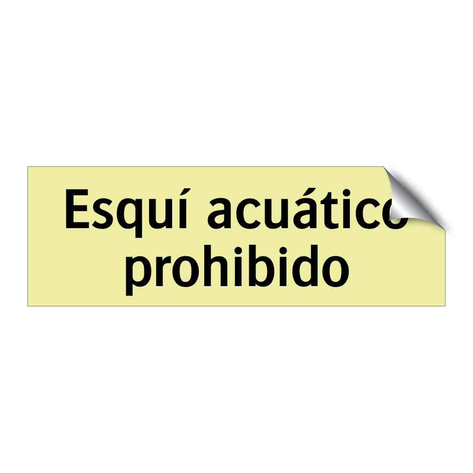 Esquí acuático prohibido