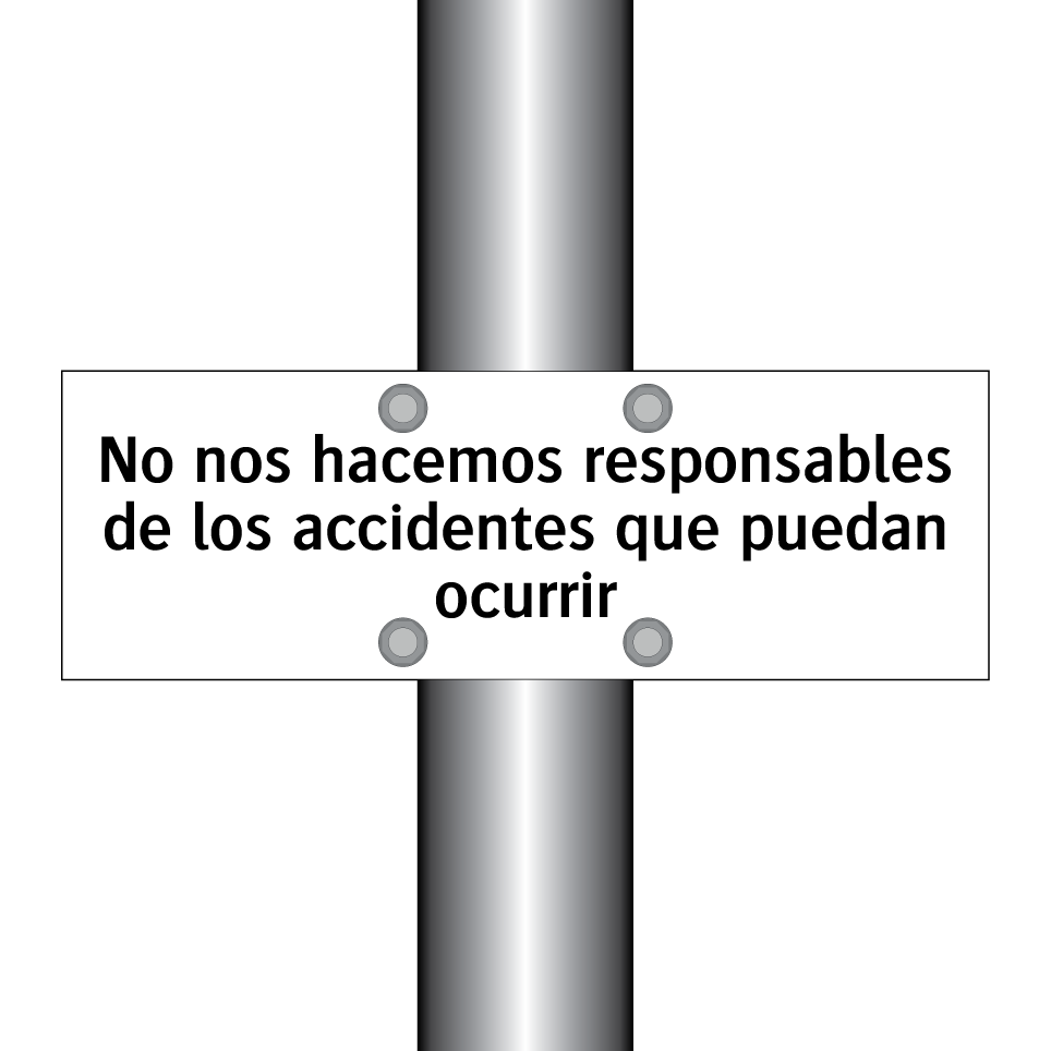 No nos hacemos responsables de los accidentes que puedan ocurrir