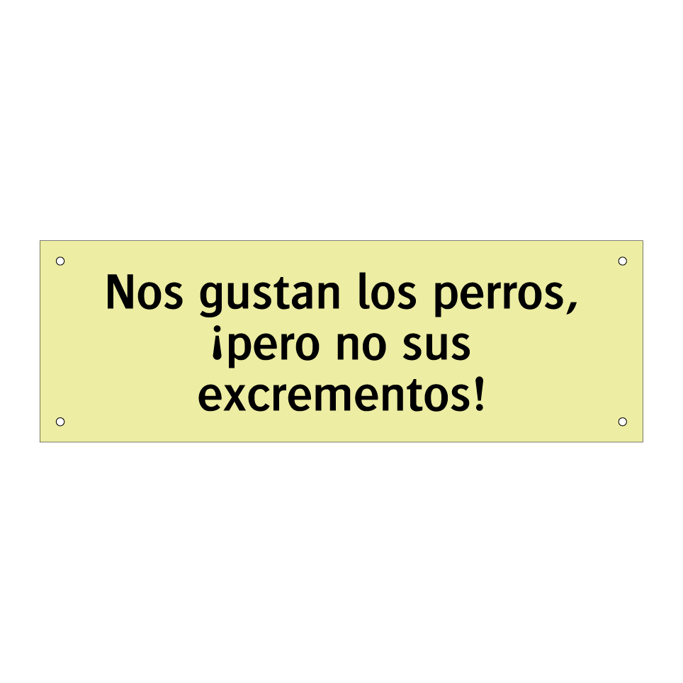 Nos gustan los perros, ¡pero no sus excrementos!