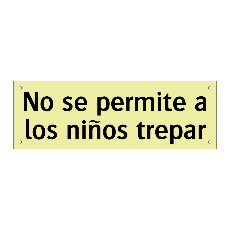 No se permite a los niños trepar