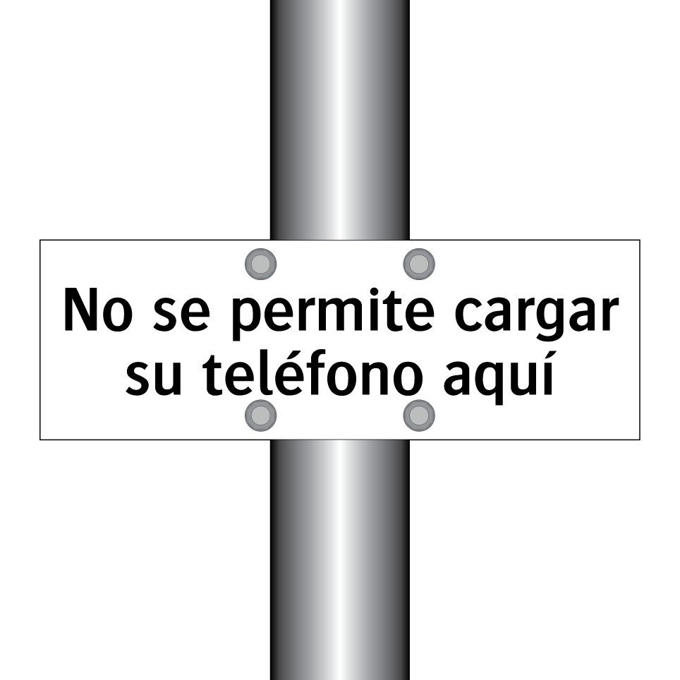 No se permite cargar su teléfono aquí