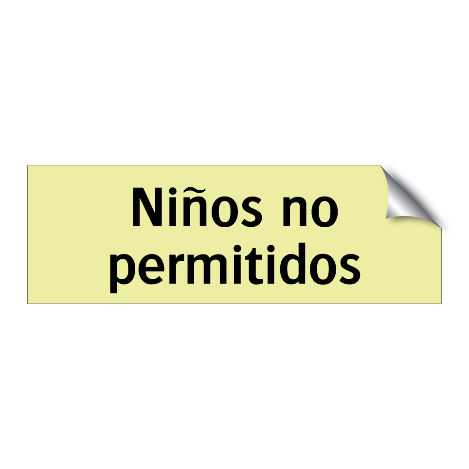 Niños no permitidos