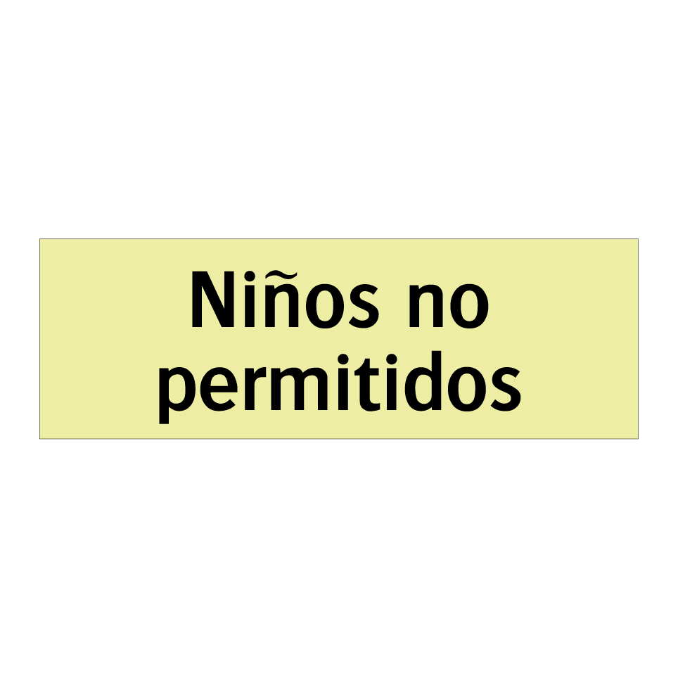 Niños no permitidos