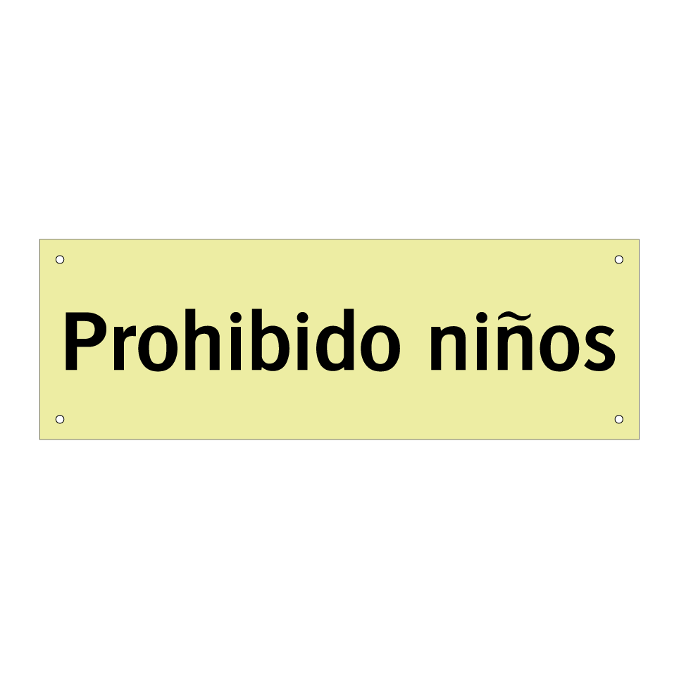 Prohibido niños