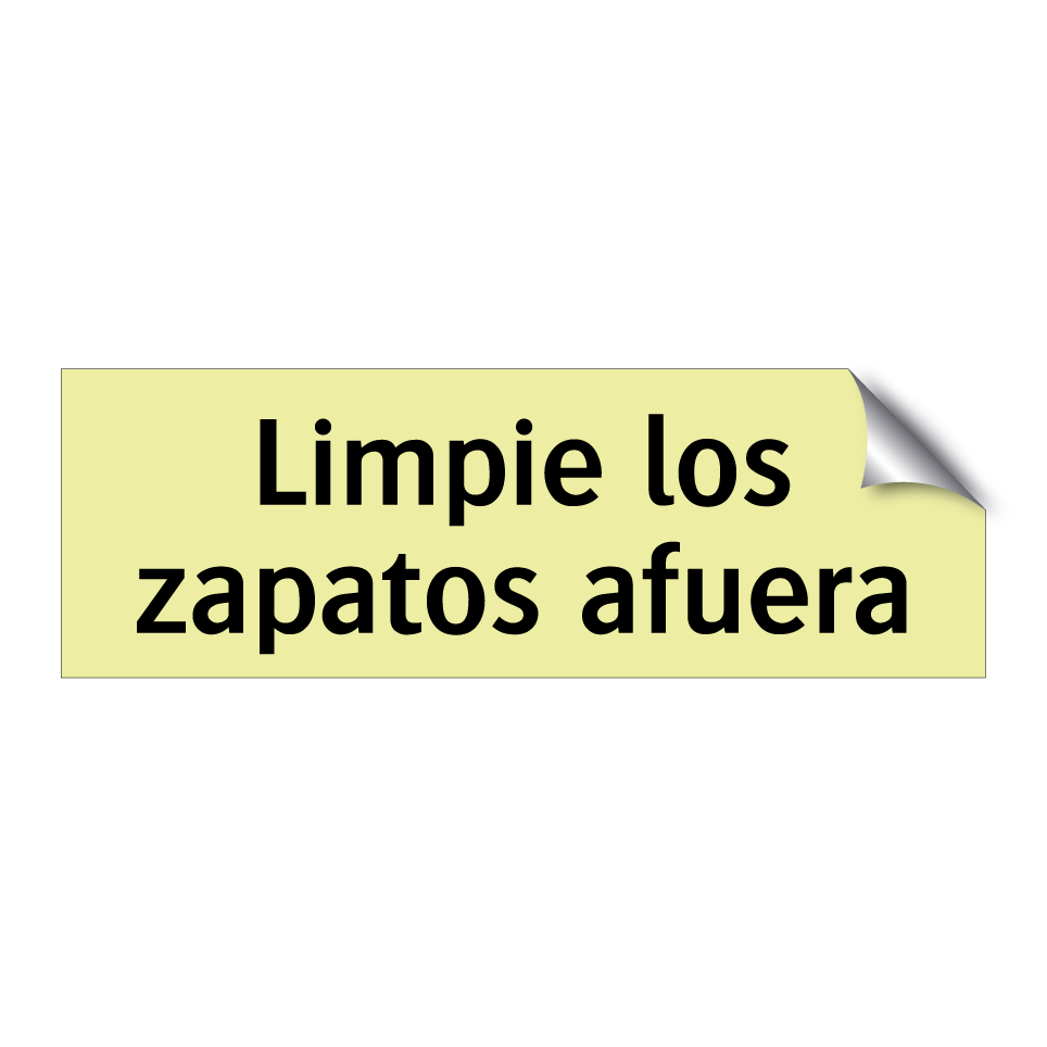 Limpie los zapatos afuera