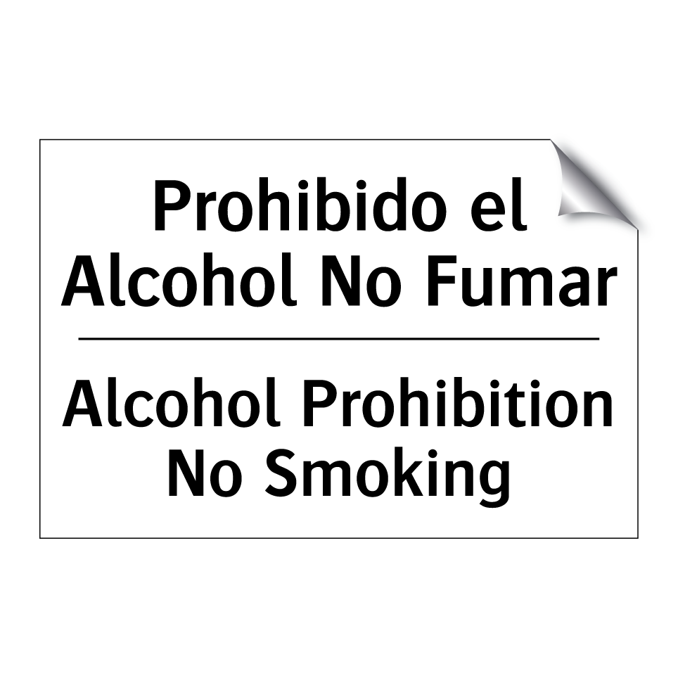 Prohibido el Alcohol No Fumar - Alcohol Prohibition No Smoking