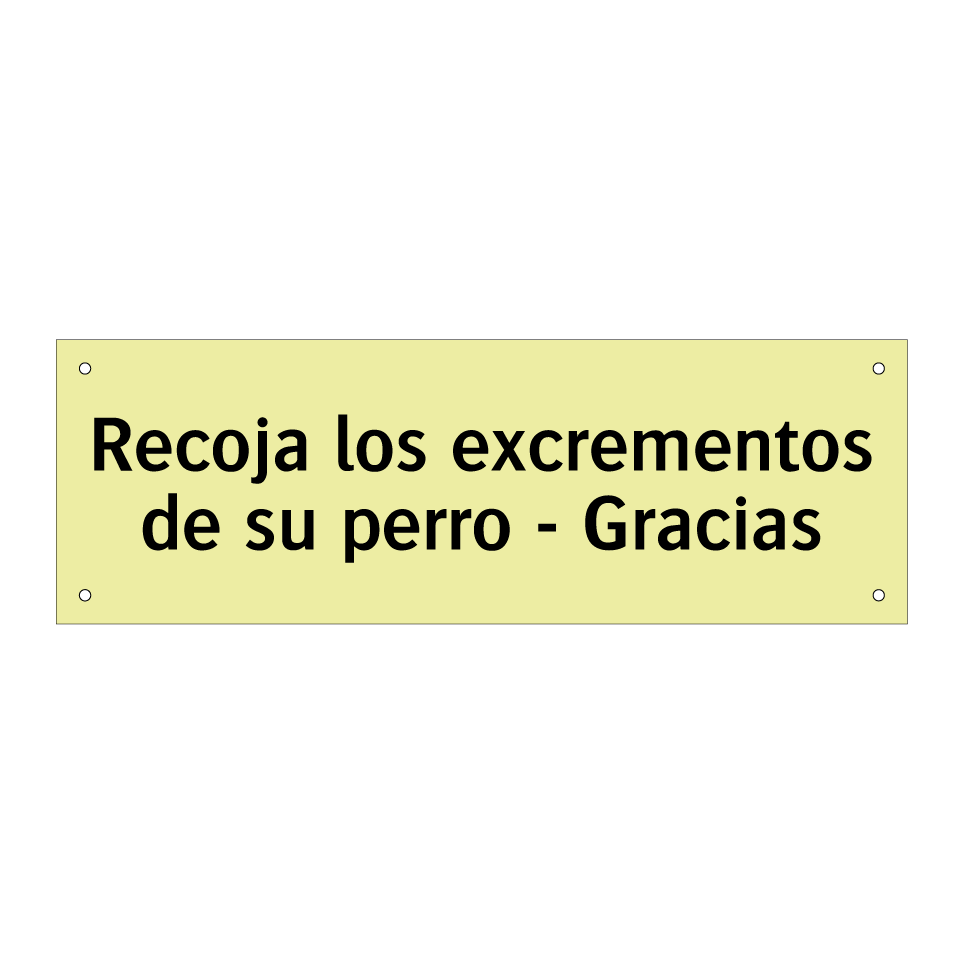 Recoja los excrementos de su perro - Gracias