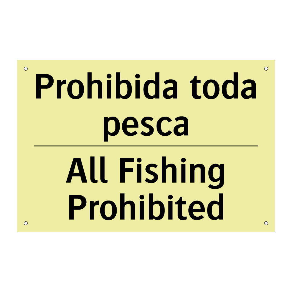 Prohibida toda pesca - All Fishing Prohibited