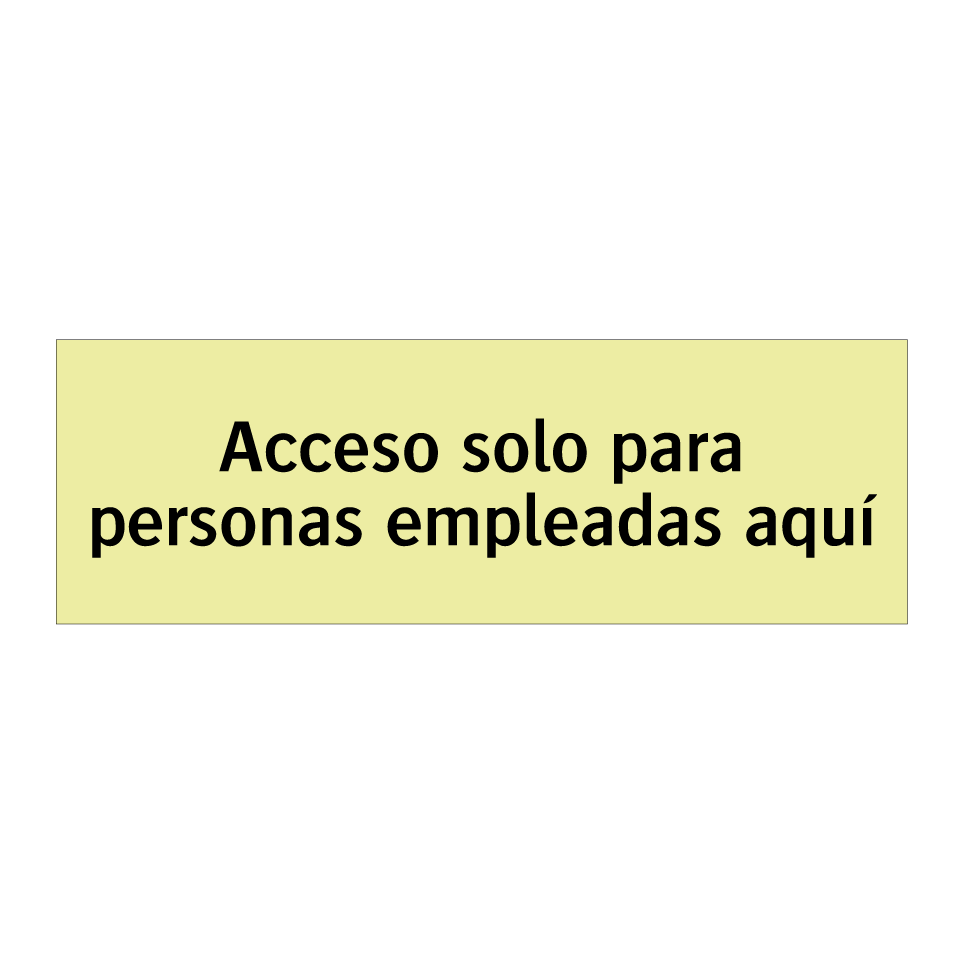 Acceso solo para personas empleadas aquí