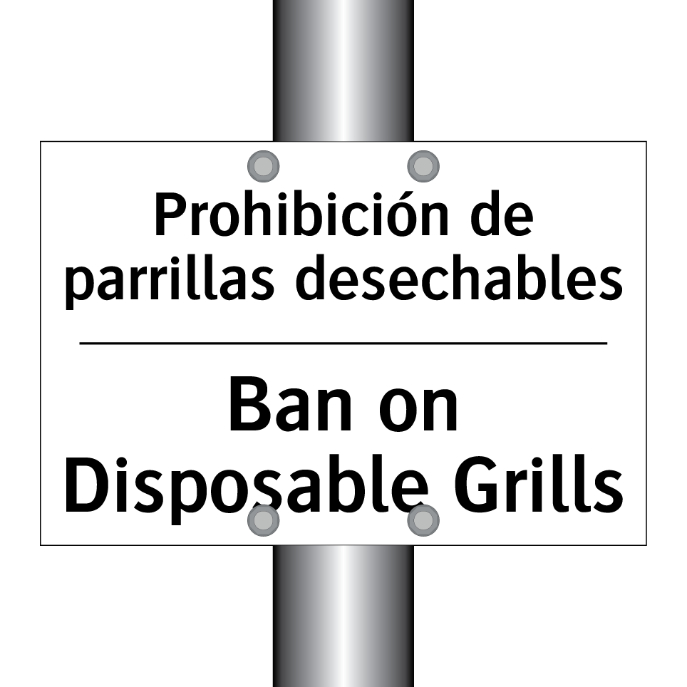 Prohibición de parrillas desechables - Ban on Disposable Grills