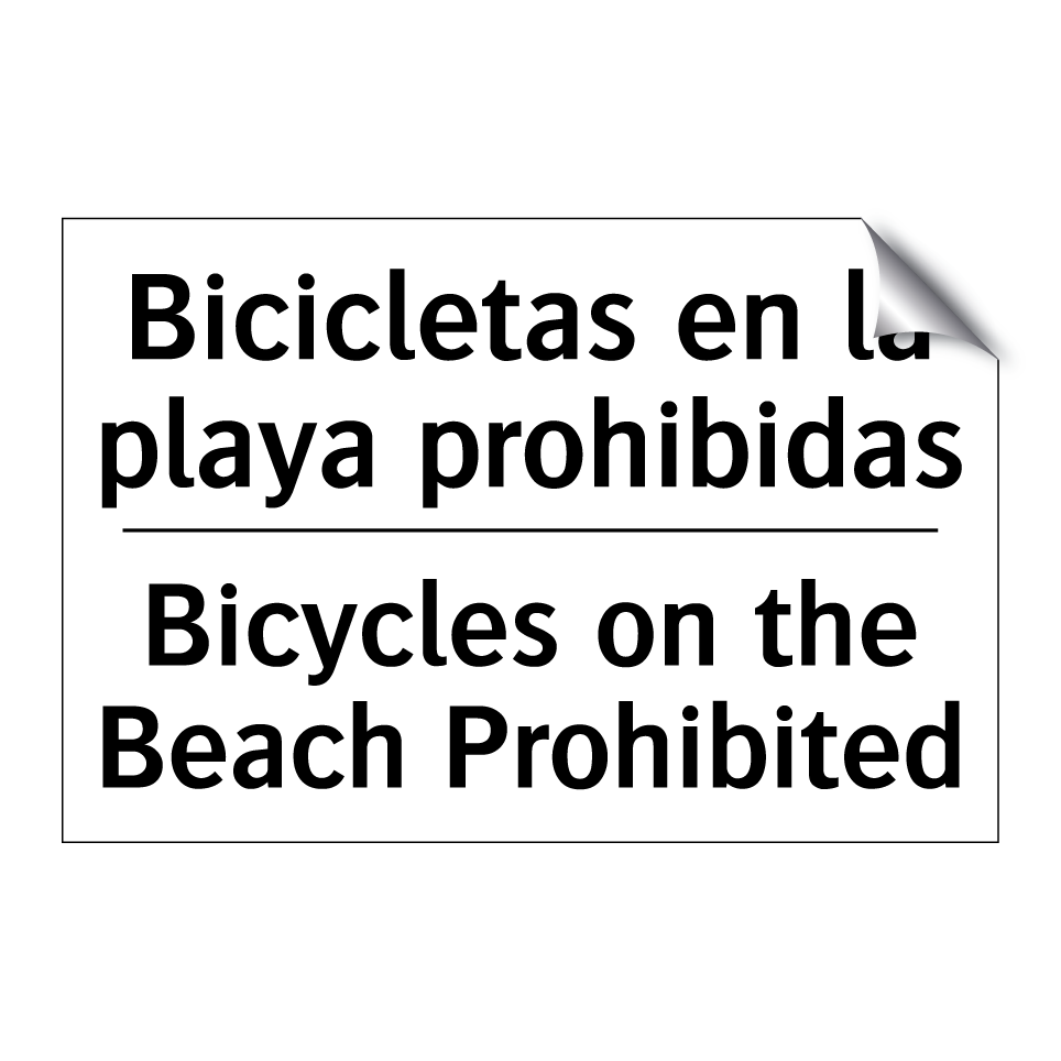 Bicicletas en la playa prohibidas - Bicycles on the Beach Prohibited
