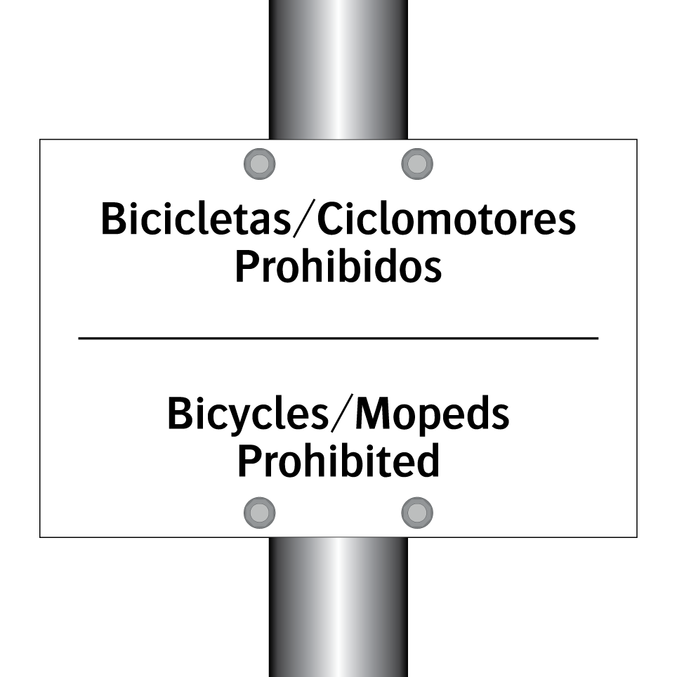 Bicicletas/Ciclomotores Prohibidos - Bicycles/Mopeds Prohibited