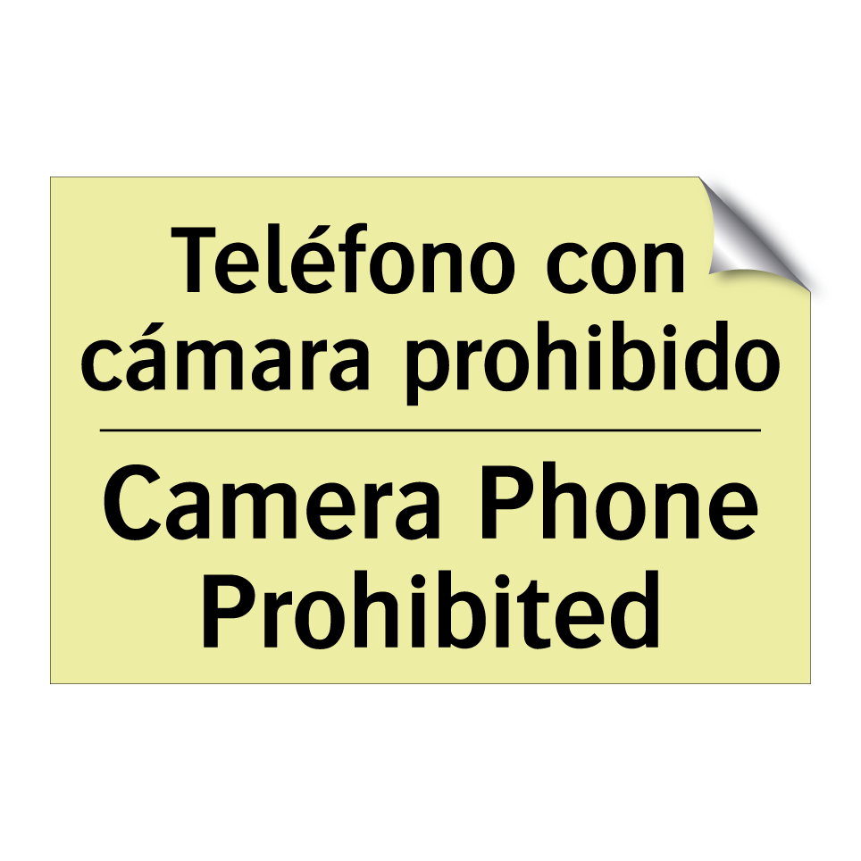 Teléfono con cámara prohibido - Camera Phone Prohibited