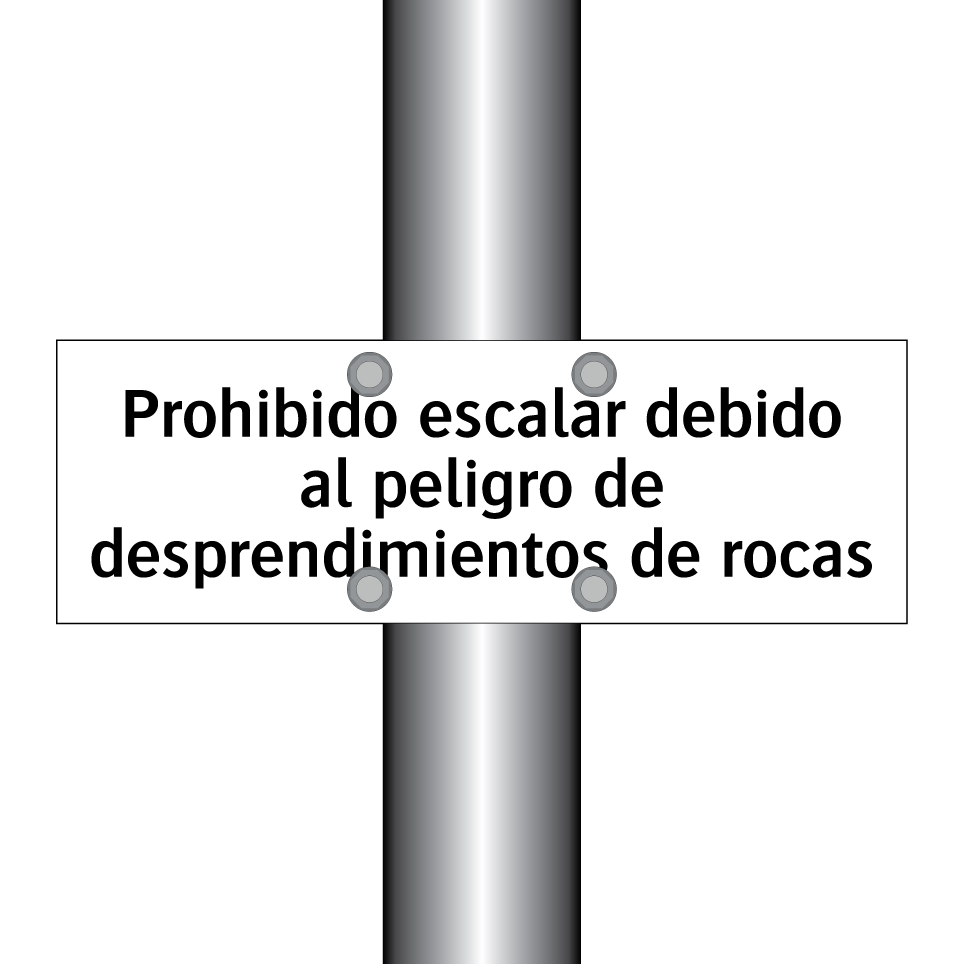 Prohibido escalar debido al peligro de desprendimientos de rocas