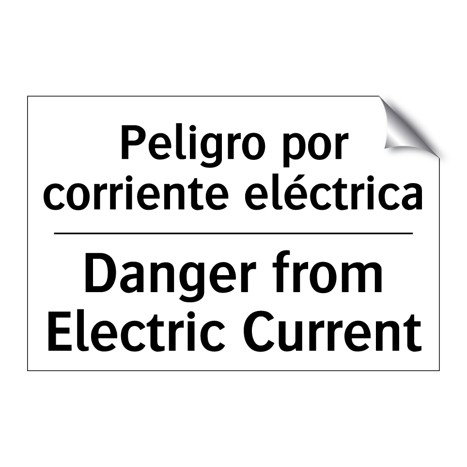 Peligro por corriente eléctrica - Danger from Electric Current
