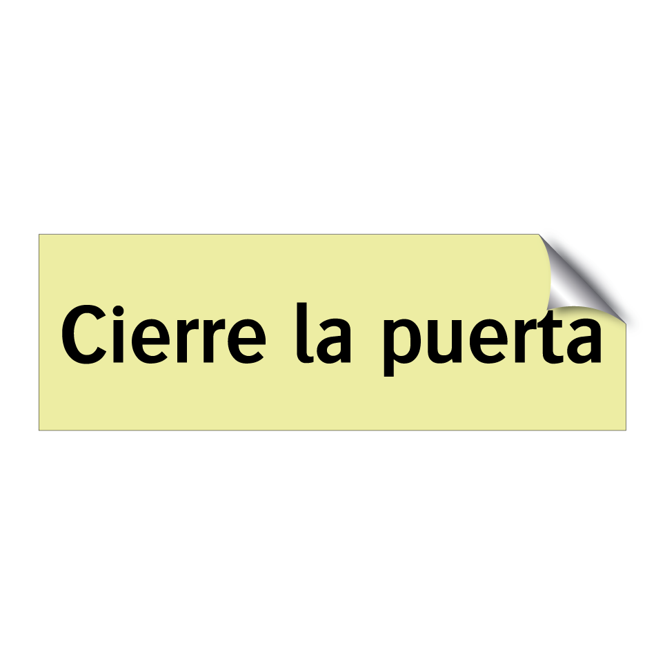 Cierre la puerta