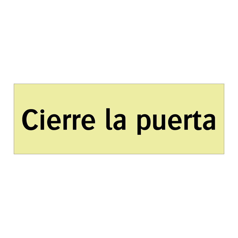 Cierre la puerta