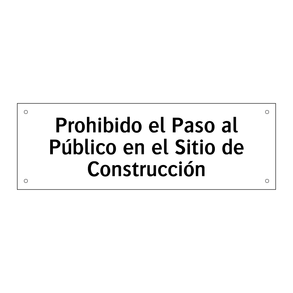 Prohibido el Paso al Público en el Sitio de Construcción