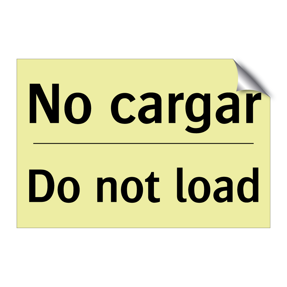 No cargar - Do not load