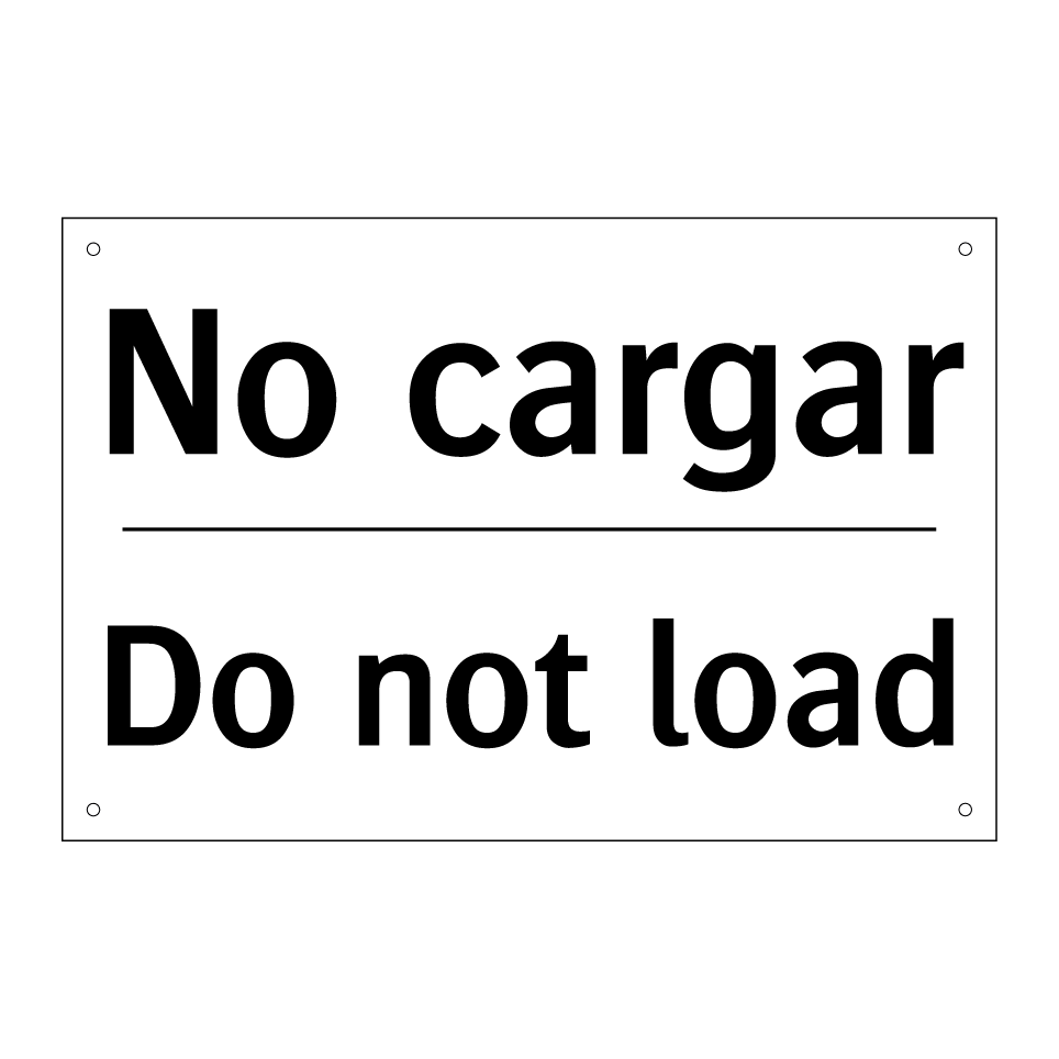 No cargar - Do not load