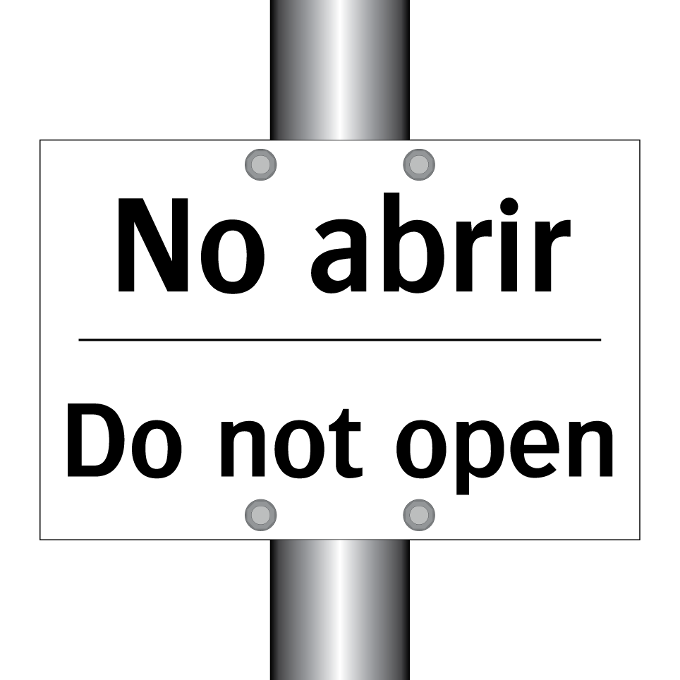 No abrir - Do not open