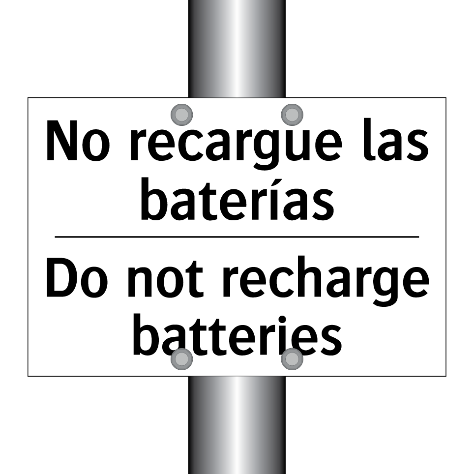 No recargue las baterías - Do not recharge batteries