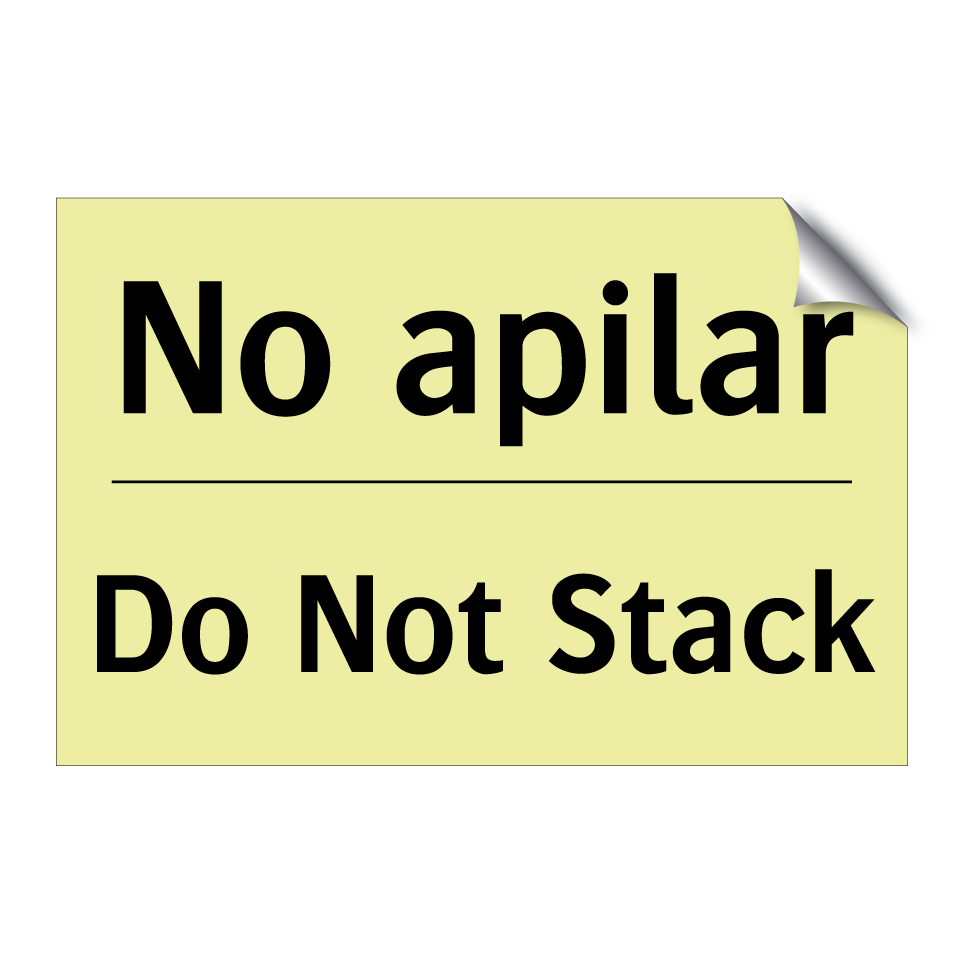 No apilar - Do Not Stack