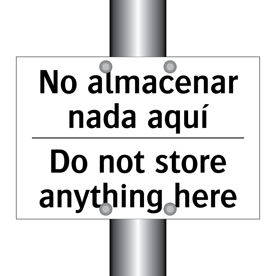 No almacenar nada aquí - Do not store anything here