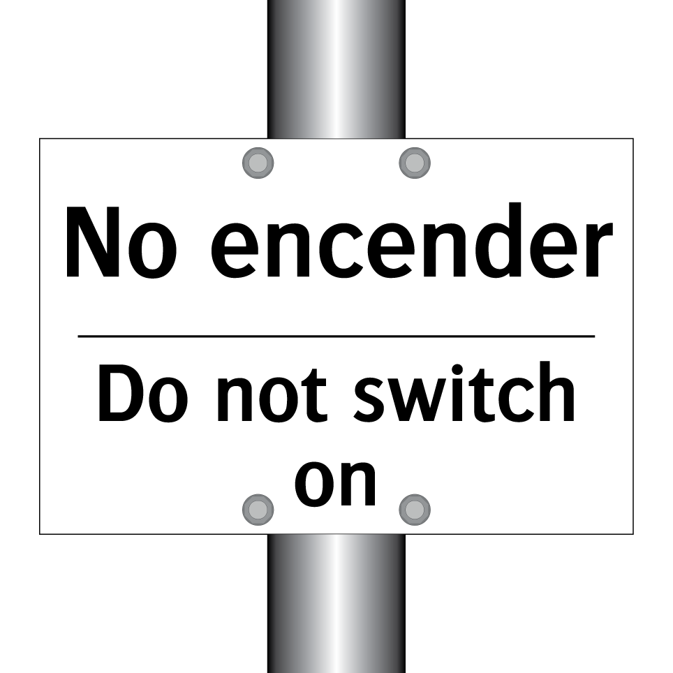 No encender - Do not switch on