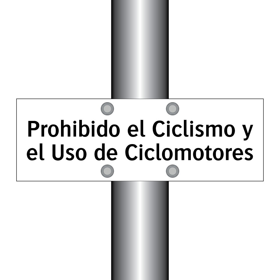 Prohibido el Ciclismo y el Uso de Ciclomotores
