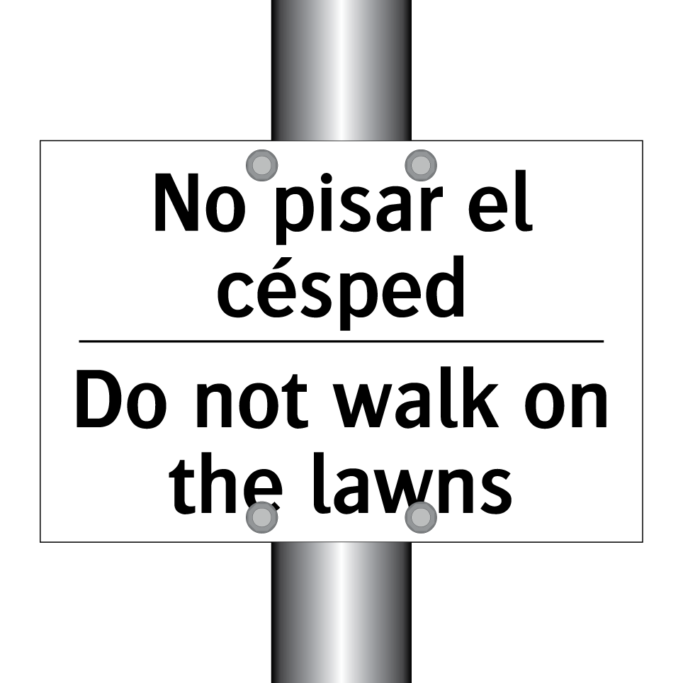 No pisar el césped - Do not walk on the lawns