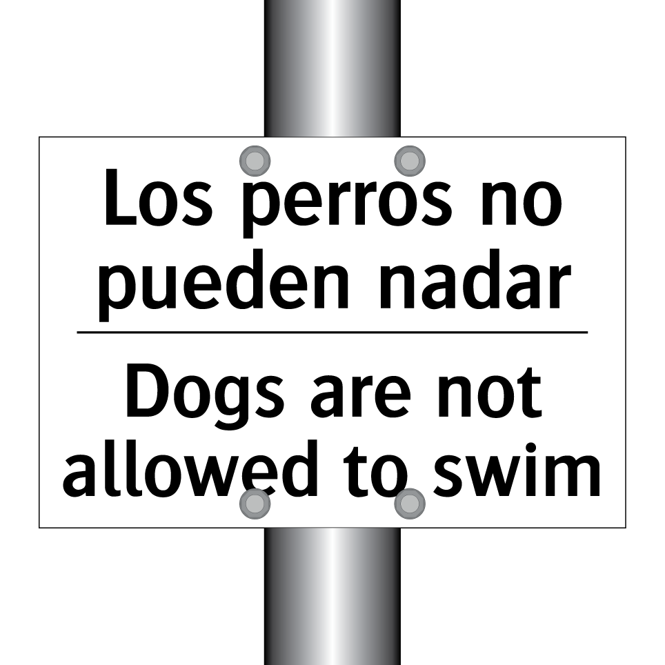 Los perros no pueden nadar - Dogs are not allowed to swim